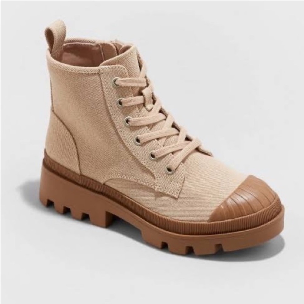 Universal Thread Teagan Lace Up Boots Sneaker Boots Light Brown Size 7